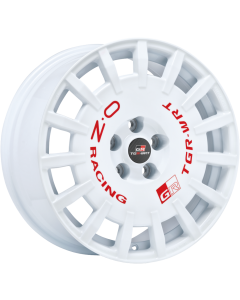 W01A50002TGRRN   RALLY RACING TGR-WRT   RACE WHITE + RED LETTERING   7x17 4x100 ET 45 ø 54.06